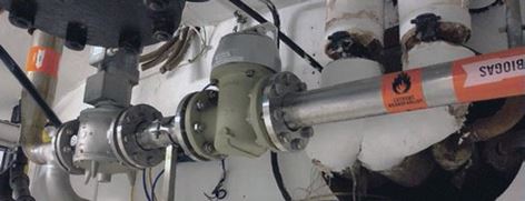 Расходомер газа Panametrics установлен