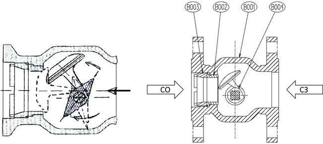 Схема регулирующего клапан Masoneilan 35002