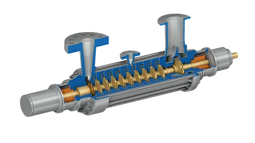 Image 1 for Однокорпусной многоступенчатый двухопорный насос с радиальным разъемом тип ВВ4