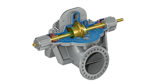 Одноступенчатый двухопорный насос с осевым разъемом корпуса типа ВВ1